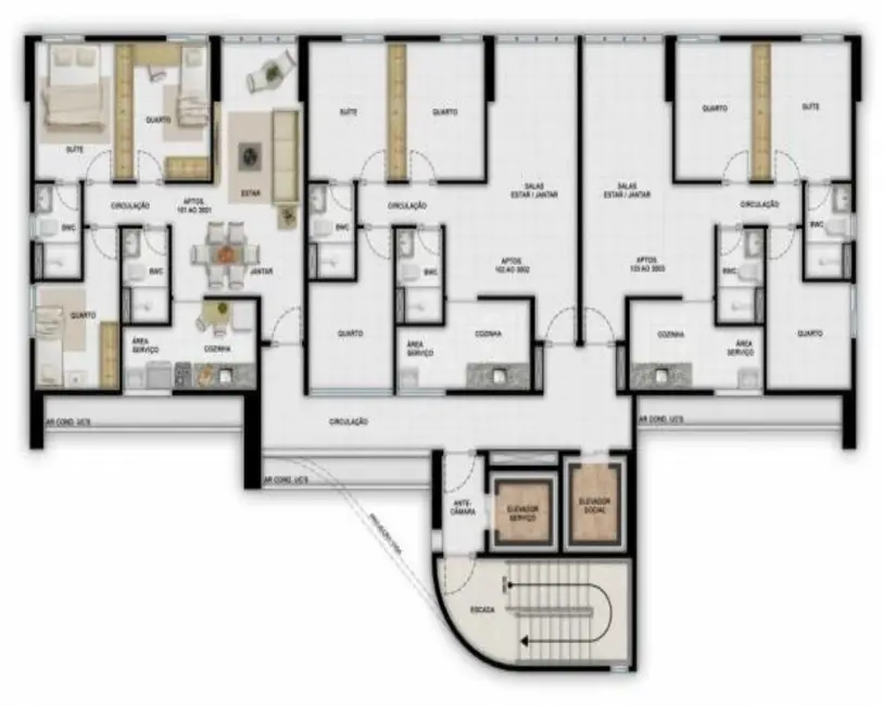 Foto 2 de Apartamento com 3 quartos à venda, 62m2 em Casa Amarela, Recife - PE