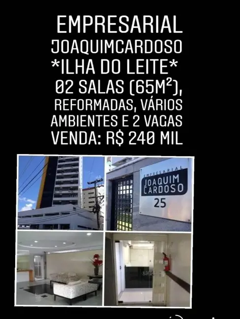 Foto 1 de Sala Comercial à venda e para alugar, 65m2 em Ilha do Leite, Recife - PE