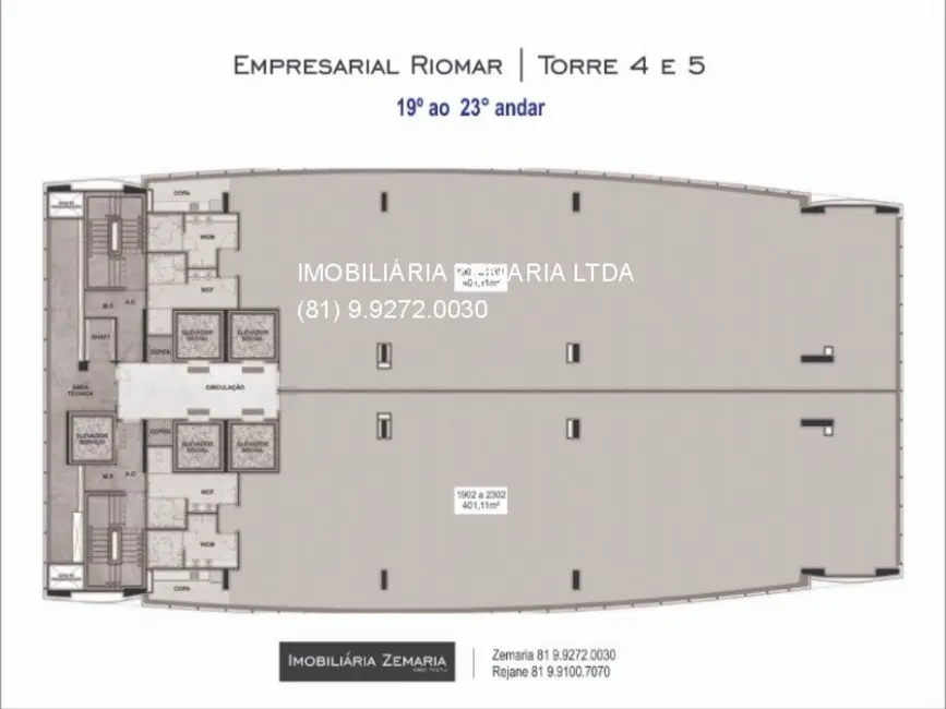Foto 1 de Sala Comercial para alugar, 401m2 em Pina, Recife - PE