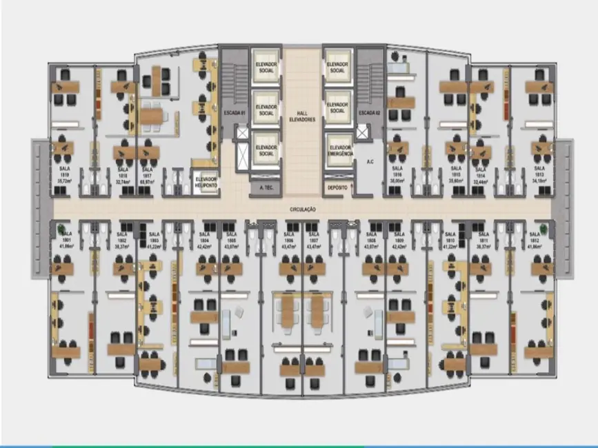 Sala Comercial à venda e para alugar, 36m2 em Papicu, Fortaleza - CE - imagem 8 Foto 8 de Sala Comercial à venda e para alugar, 36m2 em Papicu, Fortaleza - CE