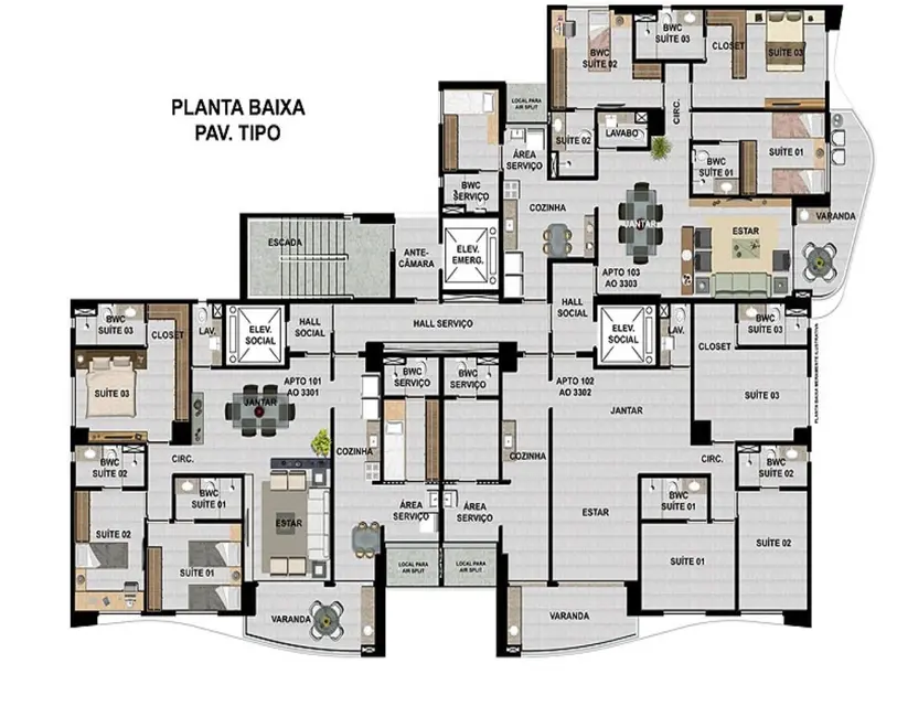 Apartamento com 4 quartos à venda, 120m2 em Recife - PE - imagem 9 Foto 9 de Apartamento com 4 quartos à venda, 120m2 em Recife - PE