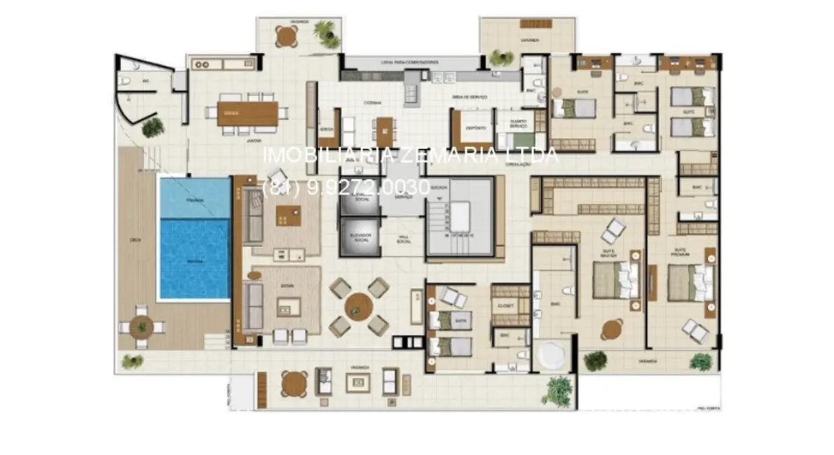 Foto 1 de Apartamento com 4 quartos à venda e para alugar, 238m2 em Paiva, Cabo De Santo Agostinho - PE