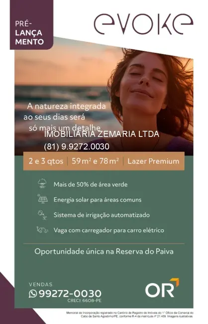 Foto 1 de Apartamento com 3 quartos à venda, 78m2 em Paiva, Cabo De Santo Agostinho - PE