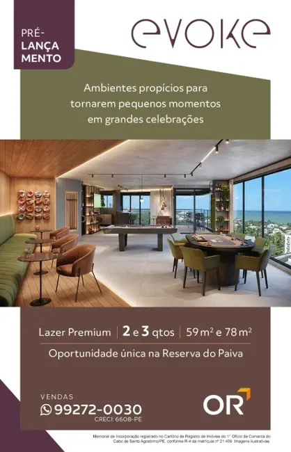 Foto 1 de Apartamento com 3 quartos à venda e para alugar, 78m2 em Paiva, Cabo De Santo Agostinho - PE
