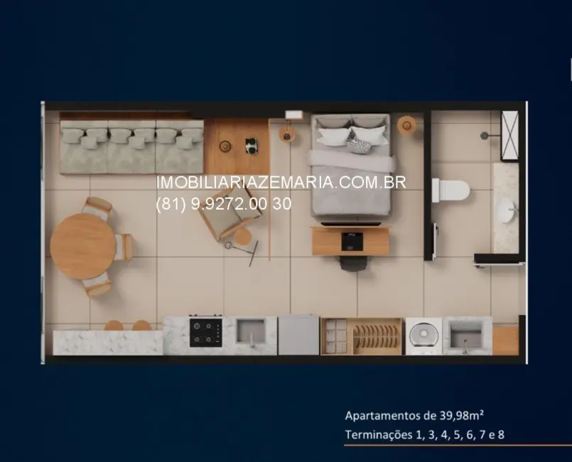 Foto 6 de Apartamento com 1 quarto à venda e para alugar, 48m2 em Pina, Recife - PE