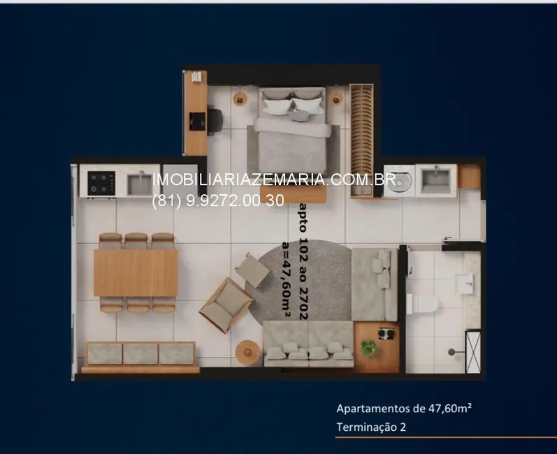 Foto 7 de Apartamento com 1 quarto à venda e para alugar, 48m2 em Pina, Recife - PE