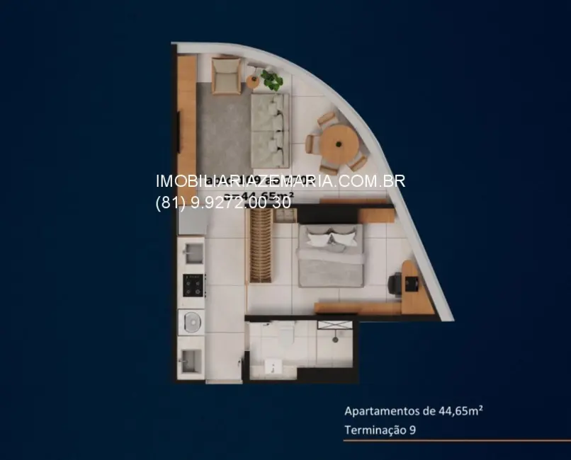 Foto 9 de Apartamento com 1 quarto à venda e para alugar, 48m2 em Pina, Recife - PE