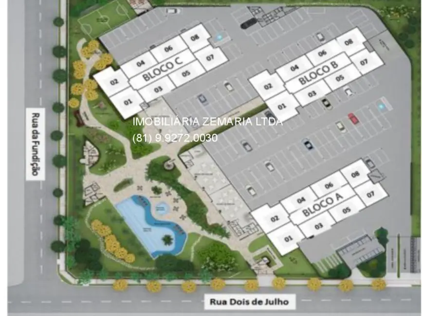 Foto 2 de Apartamento com 2 quartos para alugar, 57m2 em Santo Amaro, Recife - PE