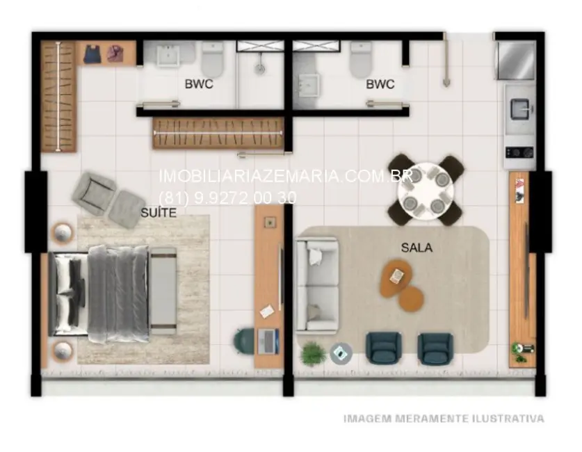 Foto 3 de Apartamento com 1 quarto à venda, 62m2 em Boa Viagem, Recife - PE