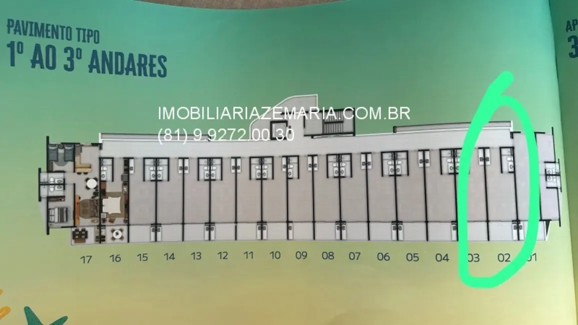 Foto 6 de Apartamento com 1 quarto à venda, 32m2 em Tamandare - PE