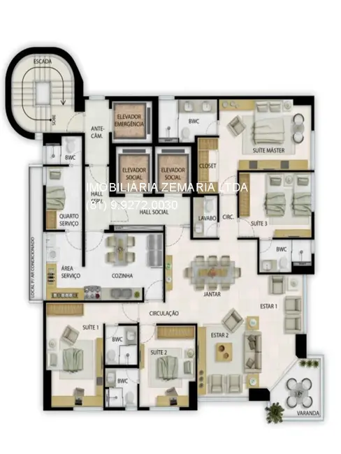 Apartamento com 4 quartos à venda, 155m2 em Boa Viagem, Recife - PE - imagem 2 Foto 2 de Apartamento com 4 quartos à venda, 155m2 em Boa Viagem, Recife - PE