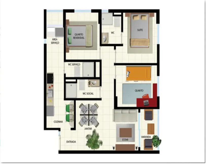 Foto 3 de Apartamento com 3 quartos à venda, 62m2 em Rosarinho, Recife - PE