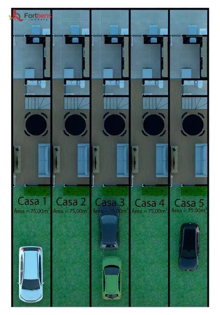 Foto 4 de Sobrado com 2 quartos à venda, 70m2 em Estância Lago Azul, Franco Da Rocha - SP