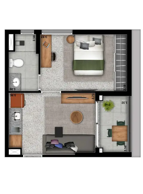 Kitnet com 1 quarto à venda, 25m2 em Consolação, São Paulo - SP - imagem 3 Foto 3 de Kitnet com 1 quarto à venda, 25m2 em Consolação, São Paulo - SP