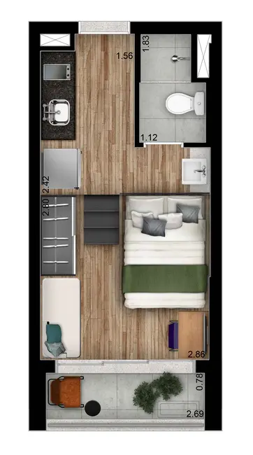 Foto 6 de Kitnet com 1 quarto à venda, 23m2 em Perdizes, São Paulo - SP