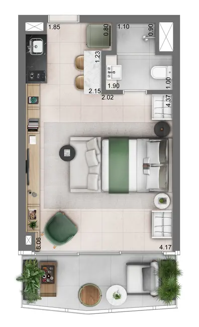 Foto 2 de Kitnet com 1 quarto à venda, 46m2 em Vila Olímpia, São Paulo - SP