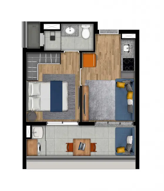 Foto 3 de Kitnet com 1 quarto à venda, 26m2 em Cerqueira César, São Paulo - SP