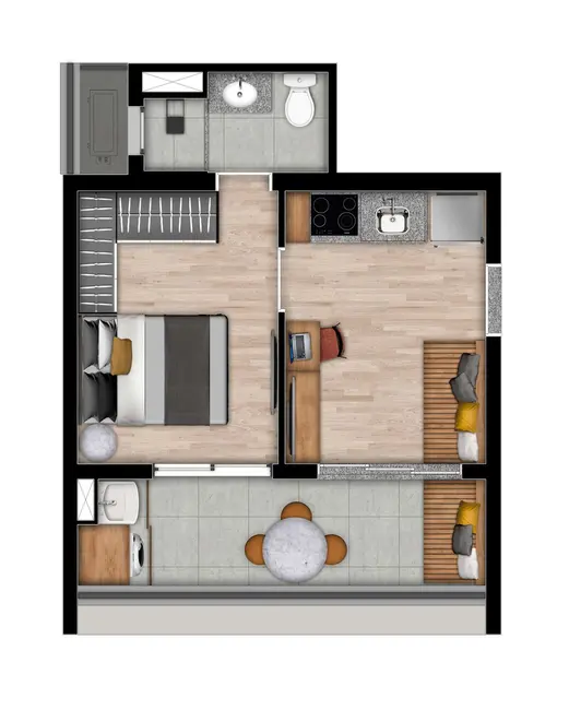 Foto 4 de Kitnet com 1 quarto à venda, 26m2 em Cerqueira César, São Paulo - SP