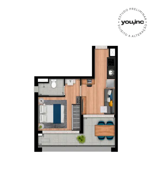 Foto 4 de Apartamento com 1 quarto à venda, 36m2 em Consolação, São Paulo - SP