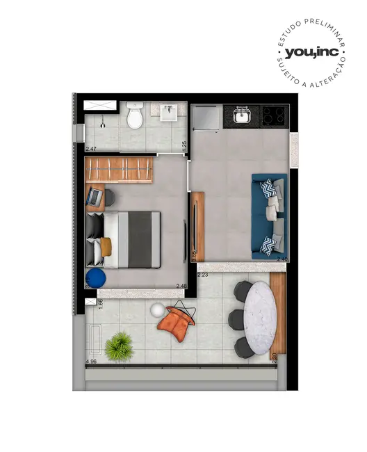 Foto 3 de Apartamento com 1 quarto à venda, 36m2 em Consolação, São Paulo - SP