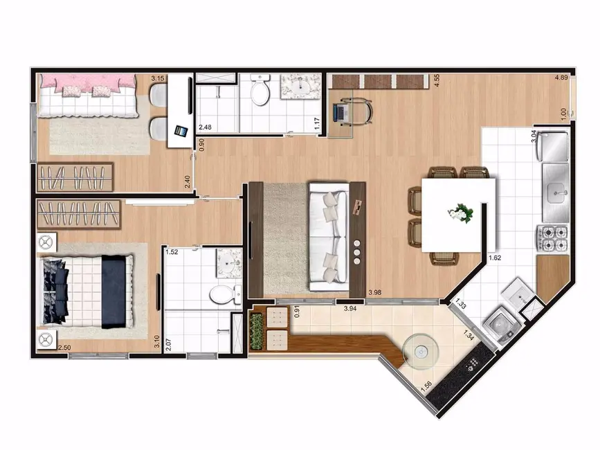 Apartamento com 2 quartos à venda, 55m2 em Brás, São Paulo - SP - imagem 8 Foto 8 de Apartamento com 2 quartos à venda, 55m2 em Brás, São Paulo - SP