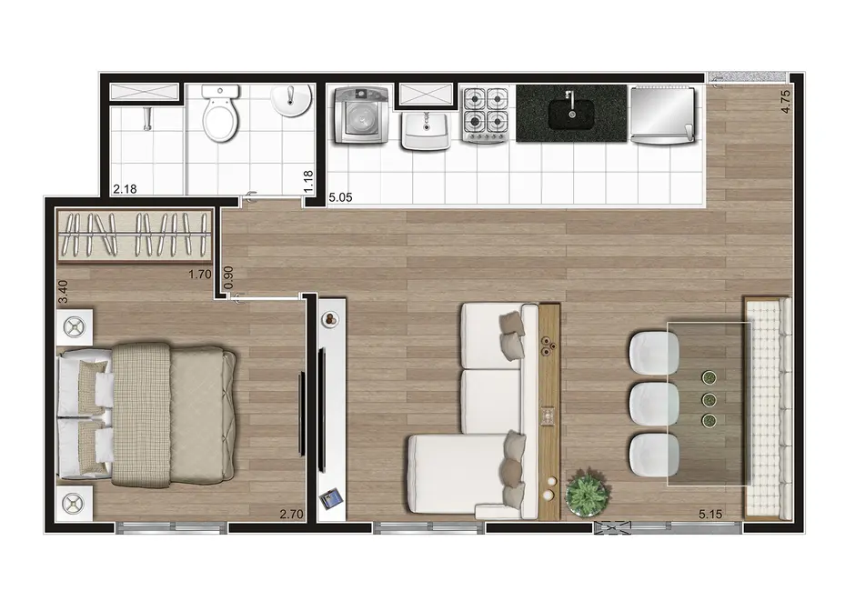 Foto 2 de Apartamento com 2 quartos à venda, 40m2 em Brasilândia, São Paulo - SP