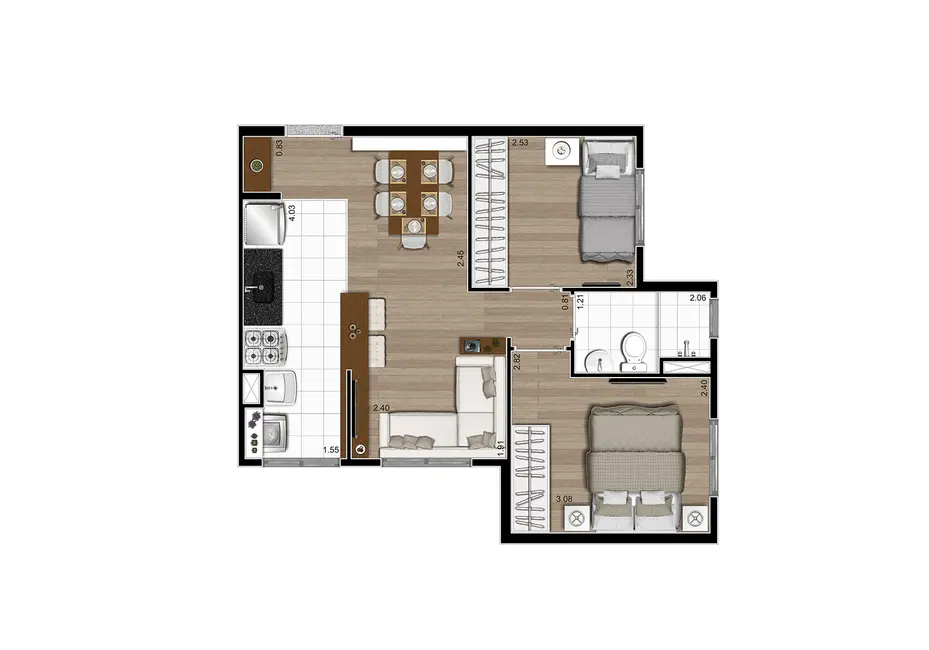 Apartamento com 2 quartos à venda, 41m2 em Tucuruvi, São Paulo - SP - imagem 4 Foto 4 de Apartamento com 2 quartos à venda, 41m2 em Tucuruvi, São Paulo - SP