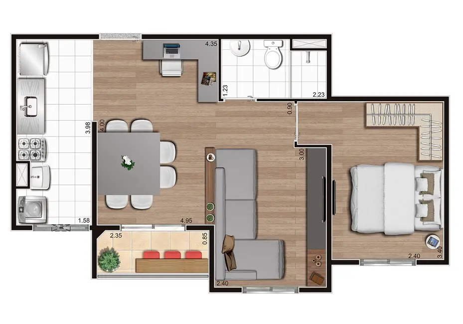 Apartamento com 2 quartos à venda, 49m2 em Vila Pirituba, São Paulo - SP - imagem 4 Foto 4 de Apartamento com 2 quartos à venda, 49m2 em Vila Pirituba, São Paulo - SP
