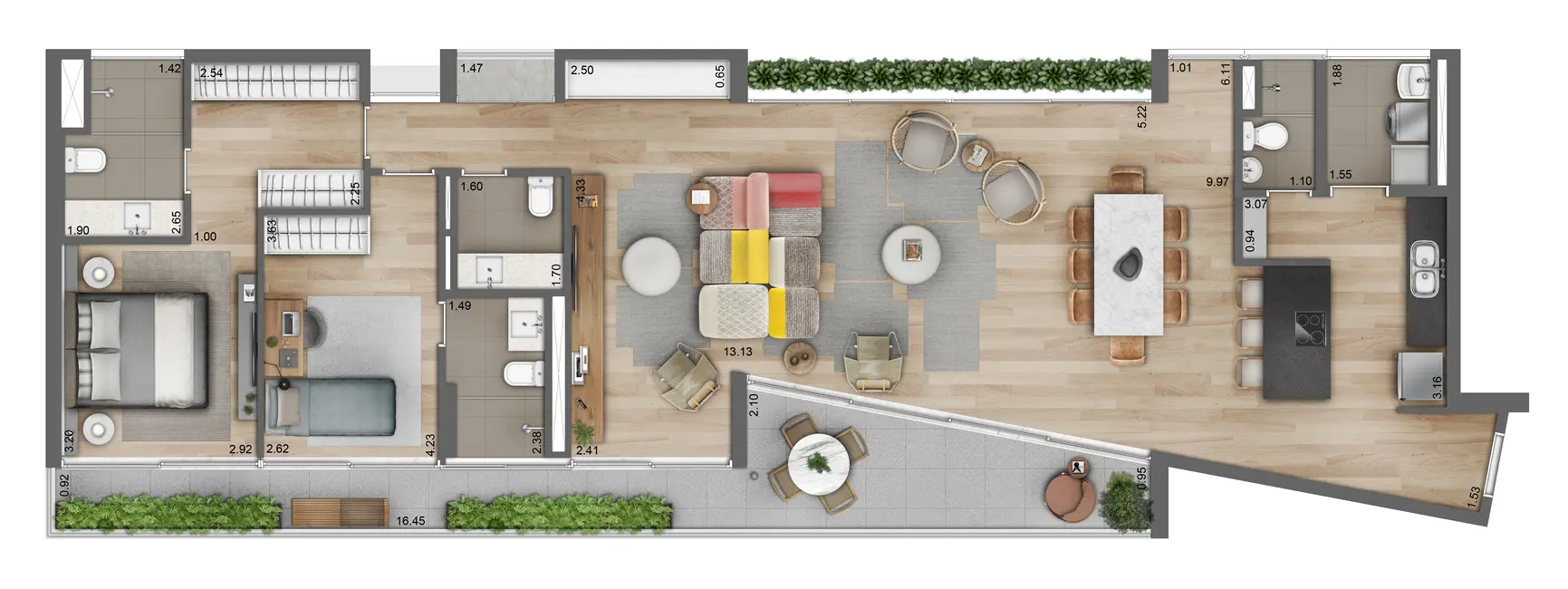 Apartamento com 3 quartos à venda, 151m2 em Jardim das Bandeiras, São Paulo - SP - imagem 8 Foto 8 de Apartamento com 3 quartos à venda, 151m2 em Jardim das Bandeiras, São Paulo - SP