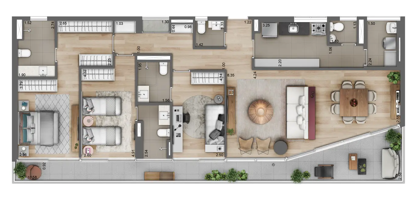 Apartamento com 3 quartos à venda, 151m2 em Jardim das Bandeiras, São Paulo - SP - imagem 7 Foto 7 de Apartamento com 3 quartos à venda, 151m2 em Jardim das Bandeiras, São Paulo - SP