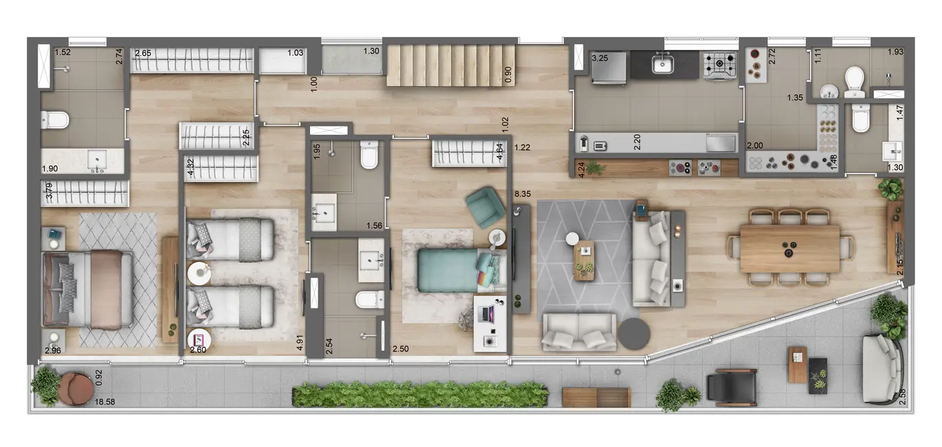 Apartamento com 3 quartos à venda, 151m2 em Jardim das Bandeiras, São Paulo - SP - imagem 4 Foto 4 de Apartamento com 3 quartos à venda, 151m2 em Jardim das Bandeiras, São Paulo - SP