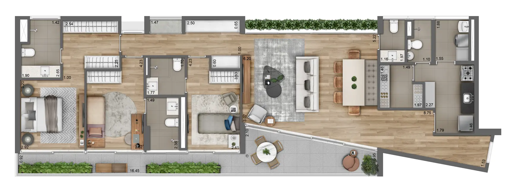 Apartamento com 3 quartos à venda, 151m2 em Jardim das Bandeiras, São Paulo - SP - imagem 9 Foto 9 de Apartamento com 3 quartos à venda, 151m2 em Jardim das Bandeiras, São Paulo - SP