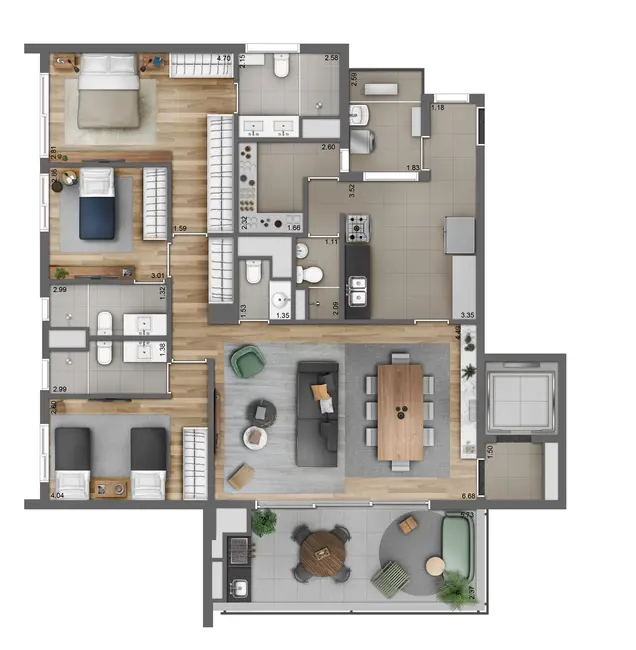 Foto 1 de Apartamento com 3 quartos à venda, 148m2 em Moema, São Paulo - SP