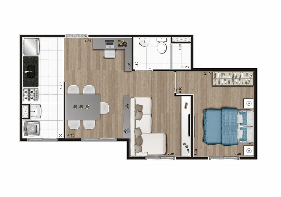 Foto 7 de Apartamento com 2 quartos à venda, 40m2 em São Paulo - SP