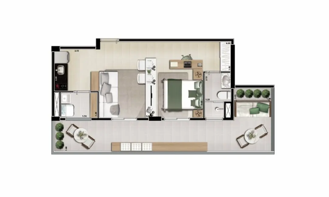 Cobertura com 1 quarto à venda, 78m2 em Aclimação, São Paulo - SP - imagem 9 Foto 9 de Cobertura com 1 quarto à venda, 78m2 em Aclimação, São Paulo - SP