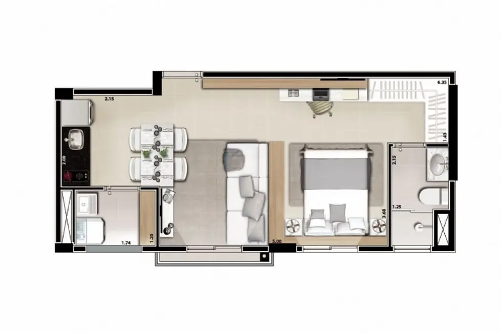 Cobertura com 1 quarto à venda, 78m2 em Aclimação, São Paulo - SP - imagem 8 Foto 8 de Cobertura com 1 quarto à venda, 78m2 em Aclimação, São Paulo - SP
