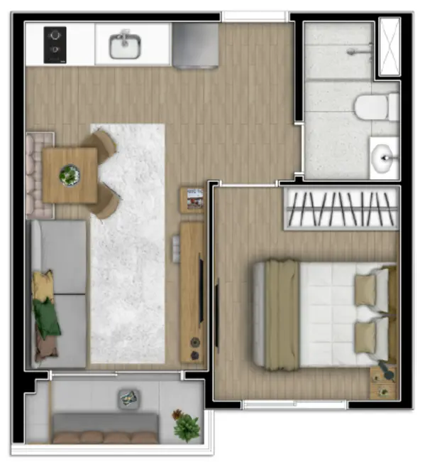 Apartamento com 1 quarto à venda, 29m2 em Jardim Prudência, São Paulo - SP - imagem 9 Foto 9 de Apartamento com 1 quarto à venda, 29m2 em Jardim Prudência, São Paulo - SP