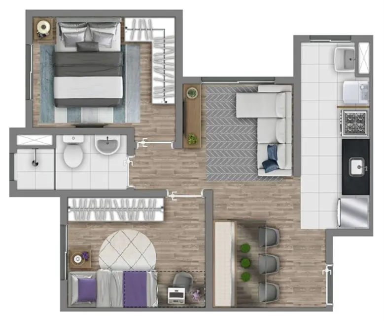 Foto 9 de Apartamento com 2 quartos à venda, 43m2 em Cidade Líder, São Paulo - SP