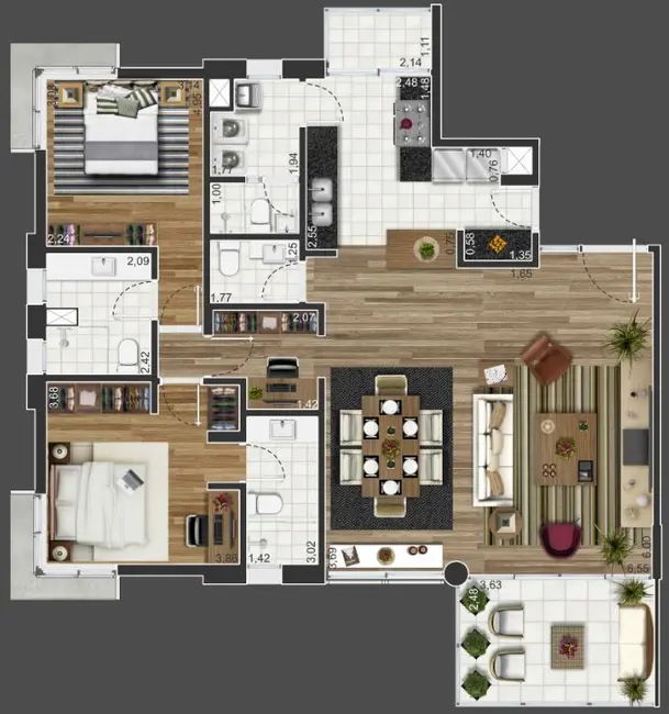 Foto 7 de Apartamento com 4 quartos à venda, 257m2 em Vila Progredior, São Paulo - SP