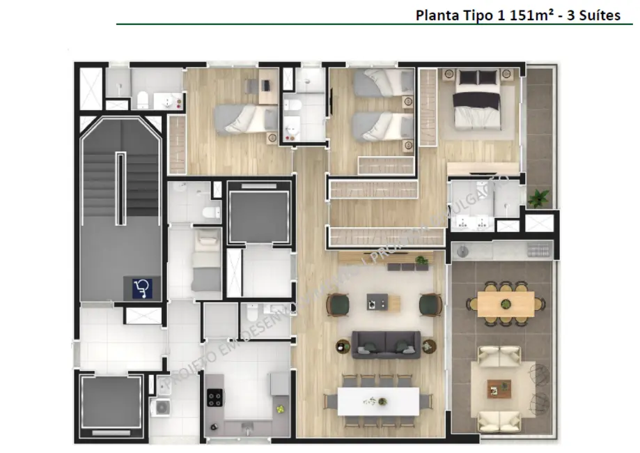 Foto 3 de Apartamento com 3 quartos à venda, 126m2 em Pinheiros, São Paulo - SP