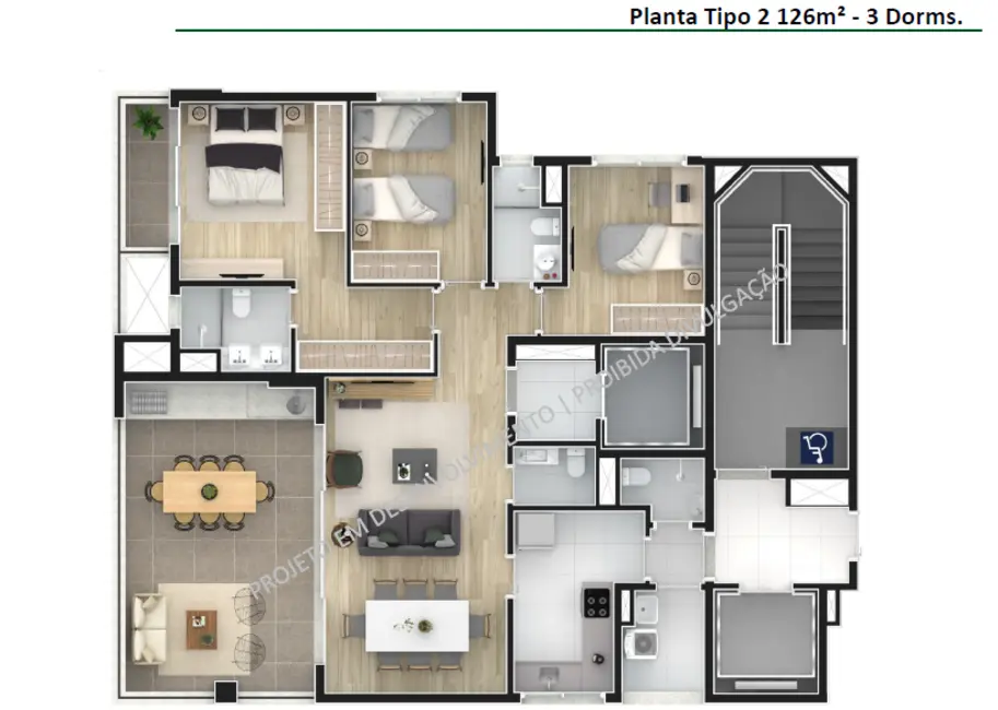 Foto 2 de Apartamento com 3 quartos à venda, 126m2 em Pinheiros, São Paulo - SP