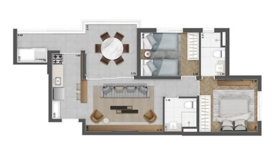 Foto 8 de Apartamento com 2 quartos à venda, 64m2 em São Paulo - SP