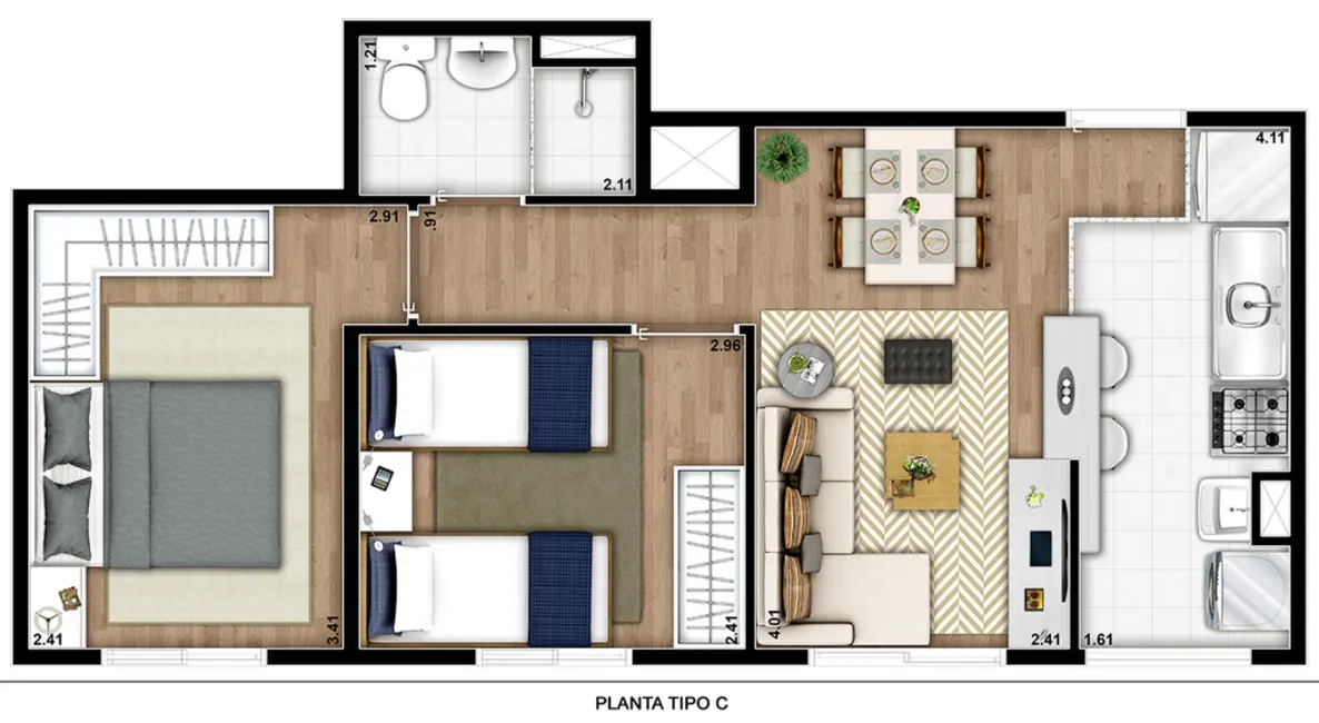 Foto 9 de Apartamento com 2 quartos à venda, 41m2 em Jardim Nazareth, São Paulo - SP