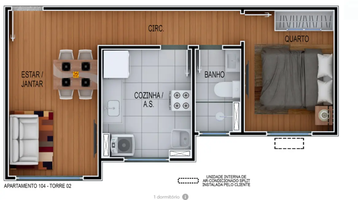 Foto 8 de Apartamento com 2 quartos à venda, 43m2 em Vila Cosmopolita, São Paulo - SP
