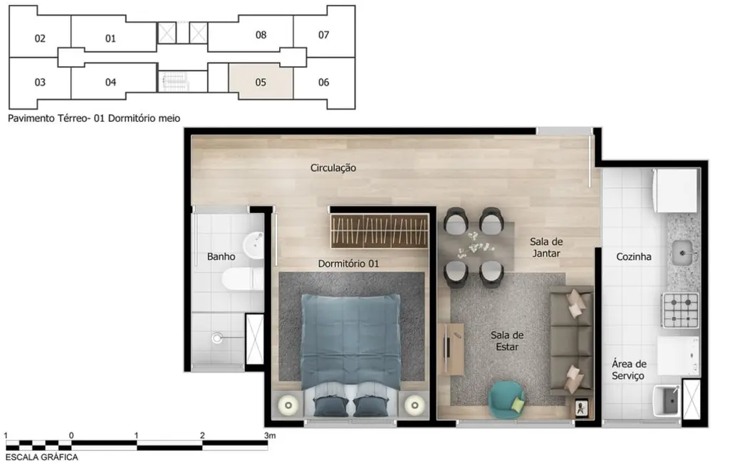 Foto 7 de Apartamento com 2 quartos à venda, 44m2 em Usina Piratininga, São Paulo - SP