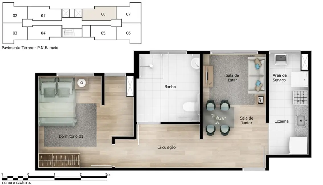 Foto 9 de Apartamento com 2 quartos à venda, 44m2 em Usina Piratininga, São Paulo - SP