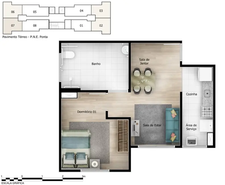 Apartamento com 1 quarto à venda, 34m2 em Jardim Maria Duarte, São Paulo - SP - imagem 9 Foto 9 de Apartamento com 1 quarto à venda, 34m2 em Jardim Maria Duarte, São Paulo - SP