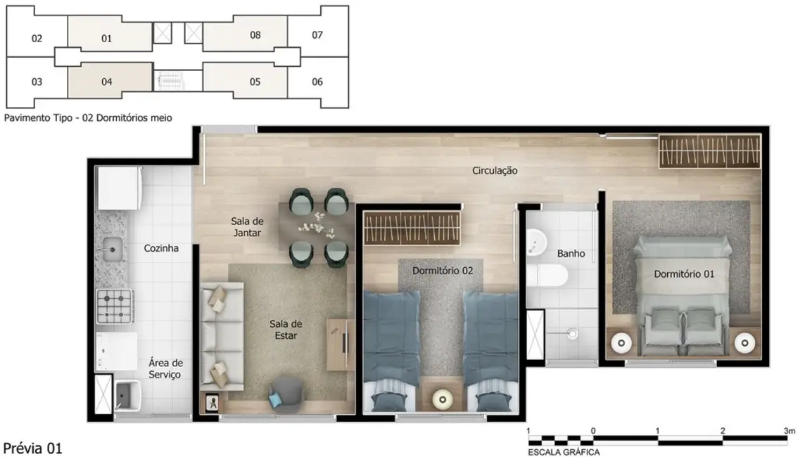 Foto 7 de Apartamento com 2 quartos à venda, 44m2 em Interlagos, São Paulo - SP
