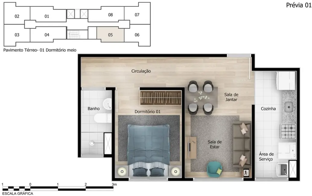 Foto 5 de Apartamento com 2 quartos à venda, 44m2 em Interlagos, São Paulo - SP