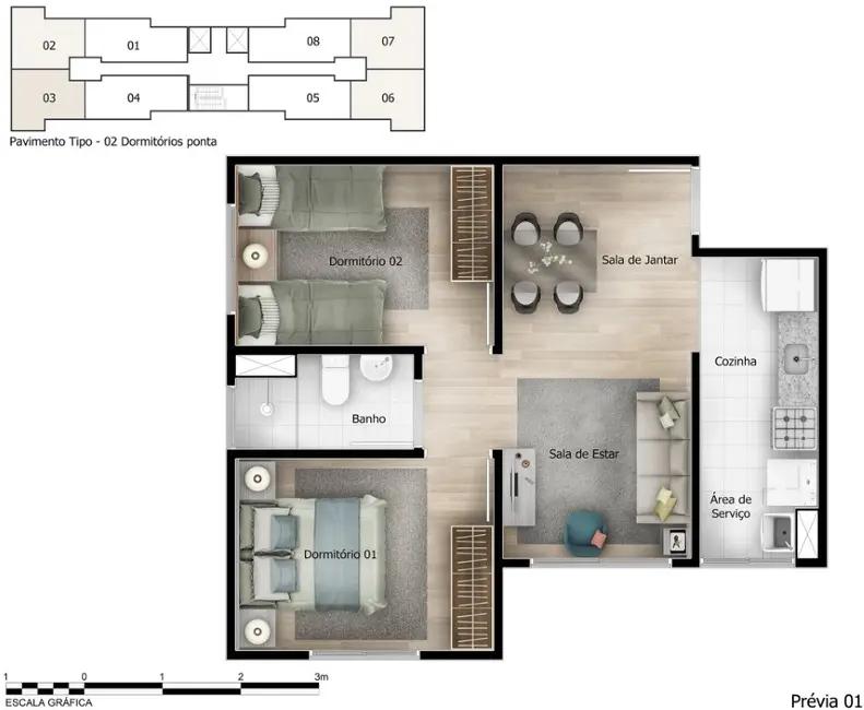 Foto 6 de Apartamento com 2 quartos à venda, 44m2 em Interlagos, São Paulo - SP